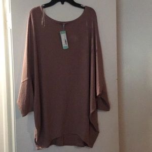 3/4 sleeve light purple top